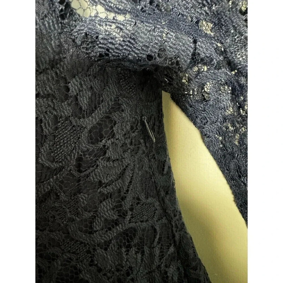 Ranna Gill Anthropologie Embroidered Floral Lace Boho Blue Midi Dress - Picture 3 of 9